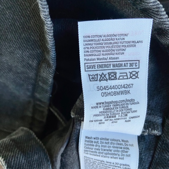 TOPSHOP Moto Denim Dungaree Overall Crop Bustier Top - Picture 5 of 5